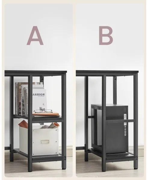 Scrivania angolare SOLEA nera