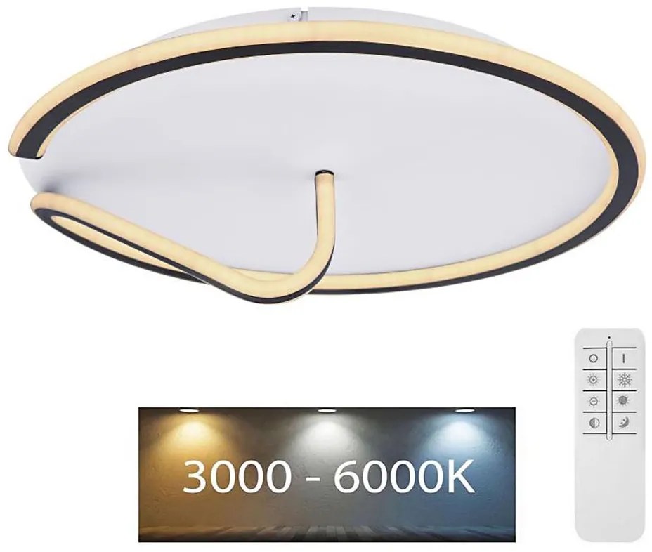 Globo 48439-50-Plafoniera LED dimmerabile RODAN LED/50W/230V 3000-6000K+RC