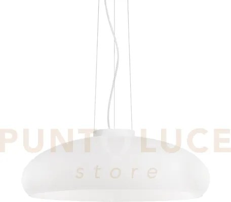 Aria sospensione in vetro bianco acidato 1 luce attacco e27