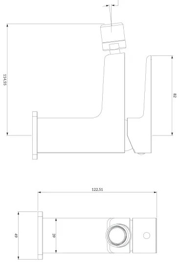 OMNIRES PM7420CR - Rubinetto del bidet PARMA 12,25 cm cromo lucido