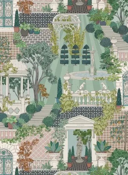 Tapete Follies v. Osborne & Little - Green/ Blush/ Charcoal