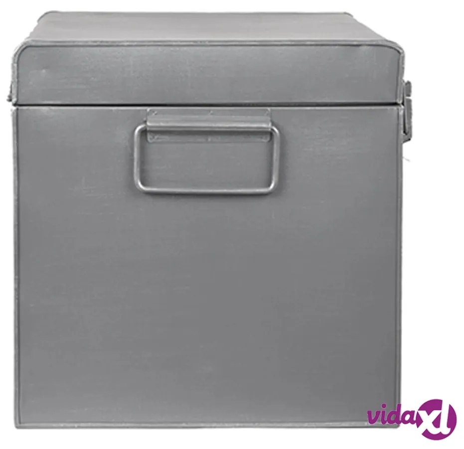 LABEL51 Contenitore Vintage 40x20x25 cm M Grigio Anticato