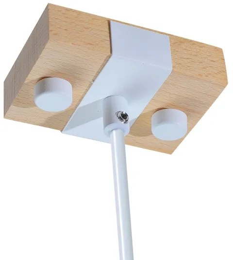 Lampadario a sospensione con filo 1xE27/40W/230V bianco