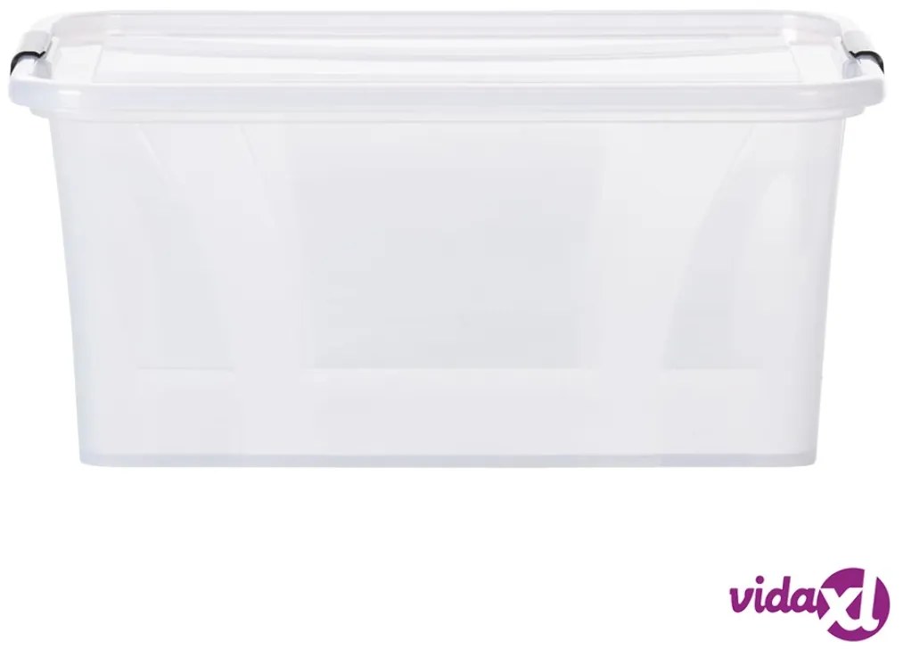 vidaXL Scatole Portaoggetti con Coperchio 2 pz Trasparenti 32 L