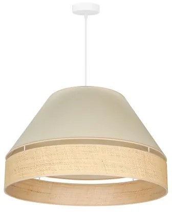 Duolla - Lampadario a sospensione con filo YUTE AVIGNON 1xE27/15W/230V diametro 60 cm color crema/beige