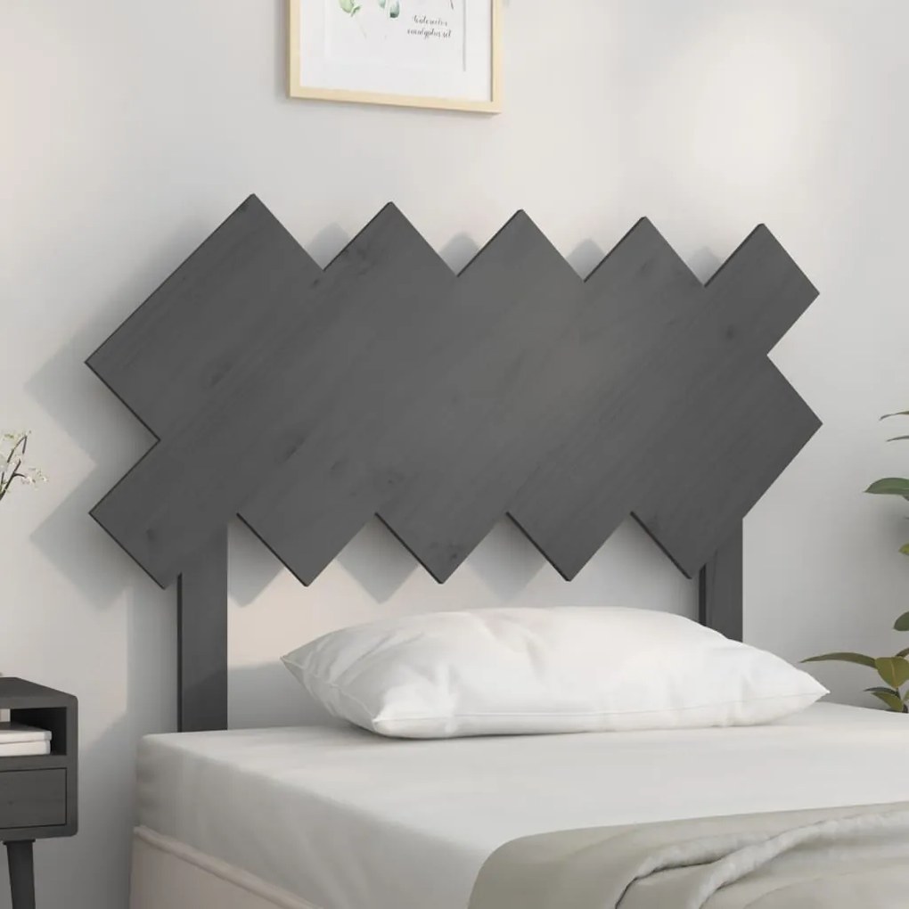 Testiera Per Letto Bianca 104x3x80,5 Cm Legno Massello Di Pino /