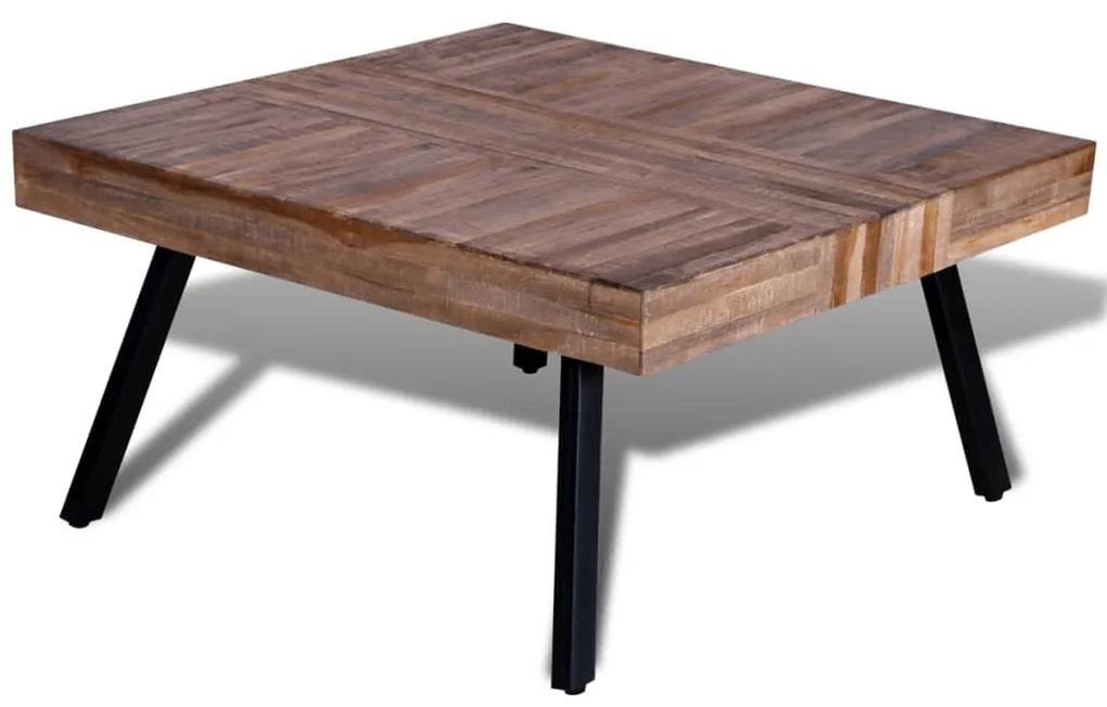 Tavolino da caffè quadrato in legno di recupero di teak