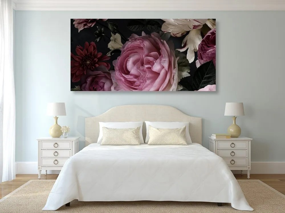 Stampa su tela – Bouquet di fiori in dettaglio