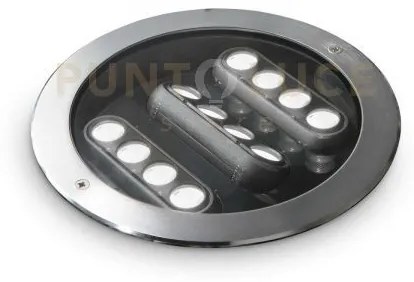 Taurus led smd osram segnapassi incasso 20 w 2000 lm 3000 k acciaio...