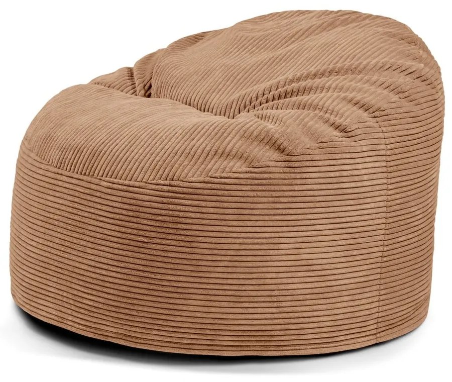 Pouf a sacco per bambini marrone con rivestimento in velluto a coste Om 85 – SLOWDOWN