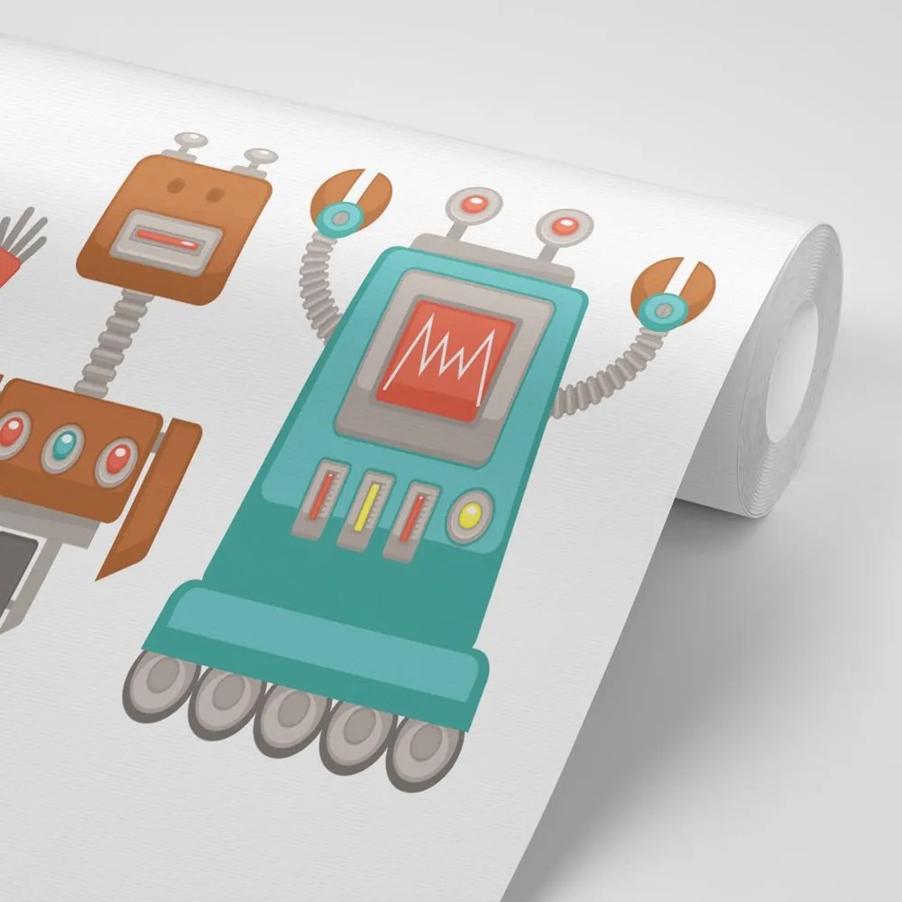 Carta da parati – Famiglia di robot