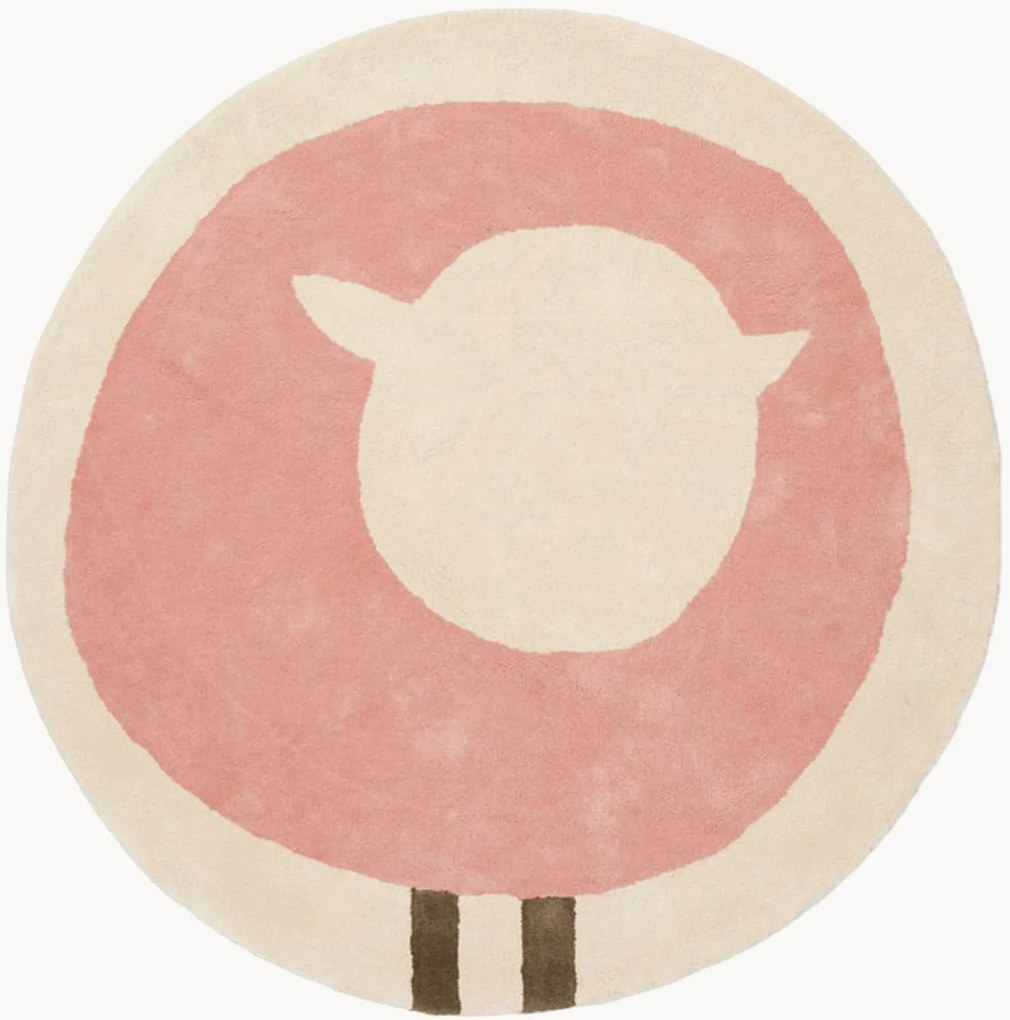 Tappeto per bambini fatto a mano Sheep Pink