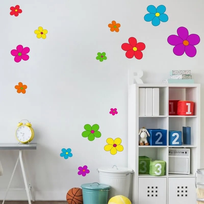 Adesivi di fiori colorati | Inspio