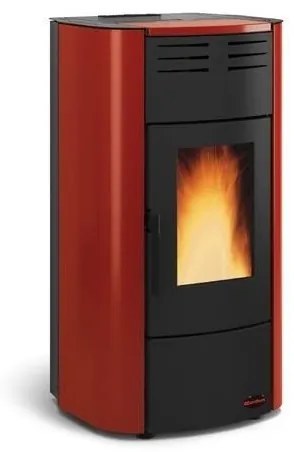 Termostufa a pellet 19 kW La Nordica-Extraflame mod. Raffaella Idro 2.0 bordeaux