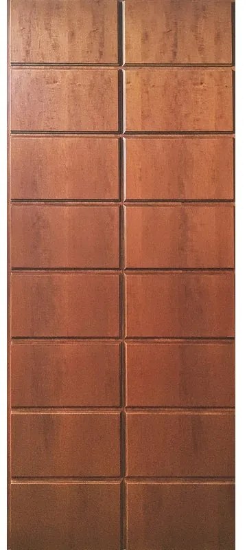 Pannello per porta d'ingresso Regent impiallacciato prodotto senza rivestimento noce L 91 x H 209.5 cm, Sp 18 mm