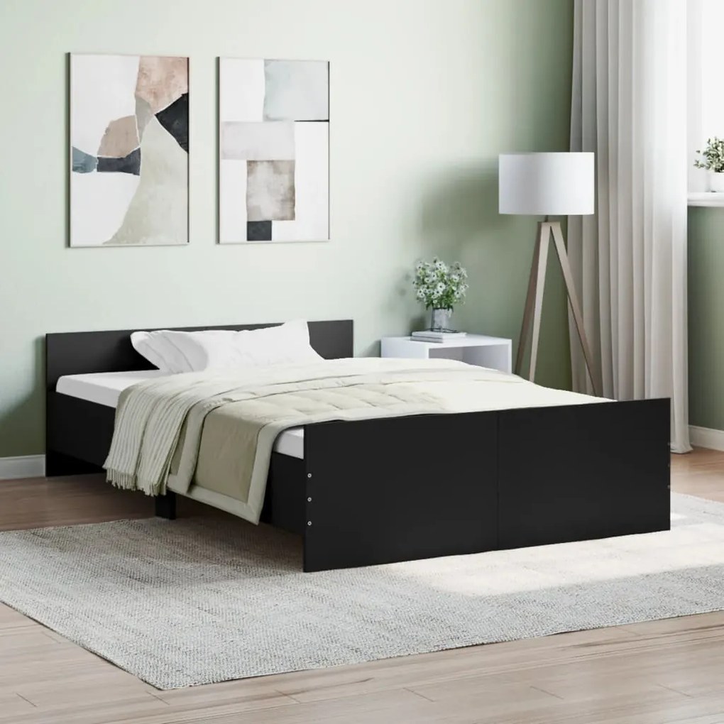 Giroletto Con Testiera E Pediera Nero 120x190 Cm /