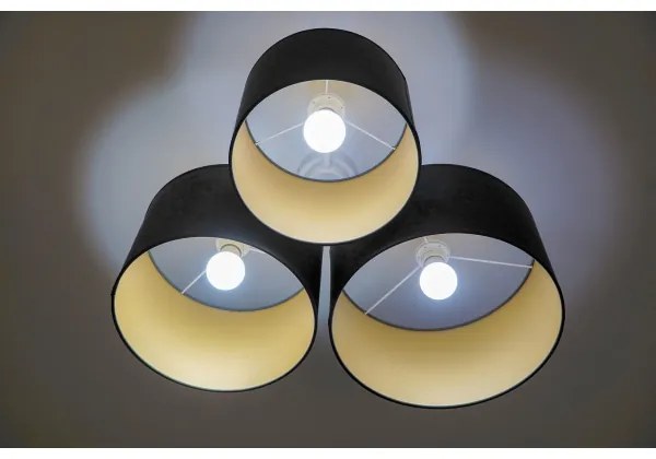 Duolla - Plafoniera ROLLER TRIO 3xE27/60W/230V antracite