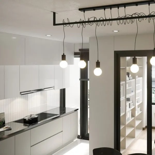 Lampadario su filo SALAMANCA 2xE27/60W/230V