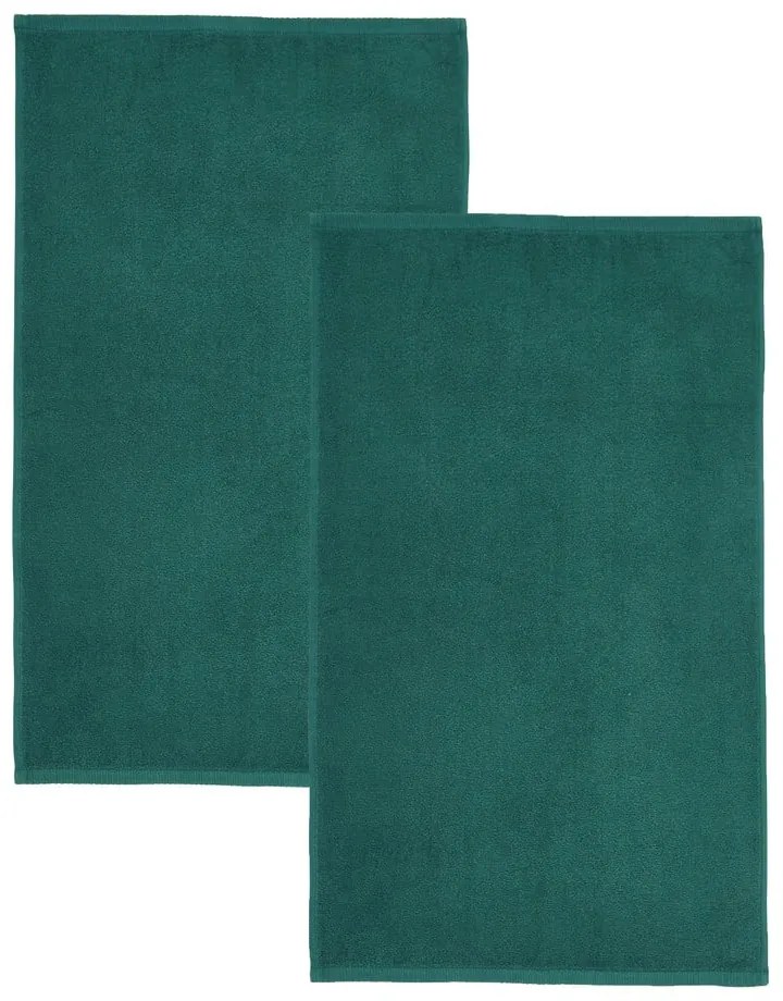 Set di asciugamani con asciugatura rapida e tipo terry verde scuro in cotone 2 pz 90x140 cm Quick Dry – Catherine Lansfield