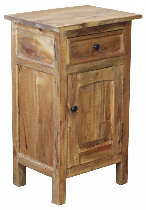 Mobiletto Sandford - Legno di Mogano, 43x33x70cm, Comodino Rettangolare