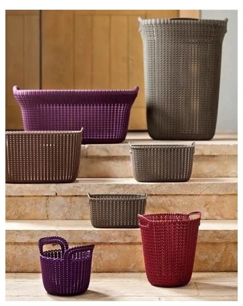 Cestino crema per biancheria pulita Lungo Knit - Curver
