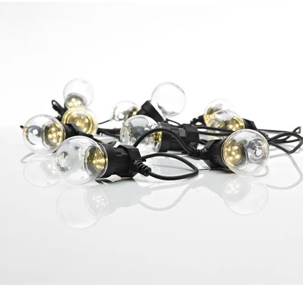 Markslöjd 703181 - Catena luminosa LED da esterno DAKKE 10xLED 7,5m IP44 bianco caldo