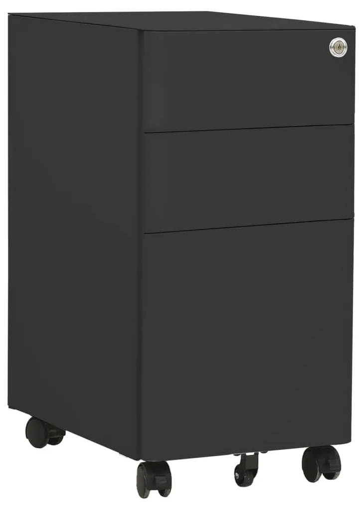 Schedario Mobile Antracite 30x45x59 Cm İn Acciaio /