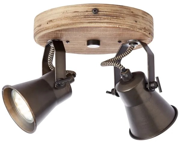 Brilliant - Faretto SEED 2xGU10/5W/230V nero/marrone