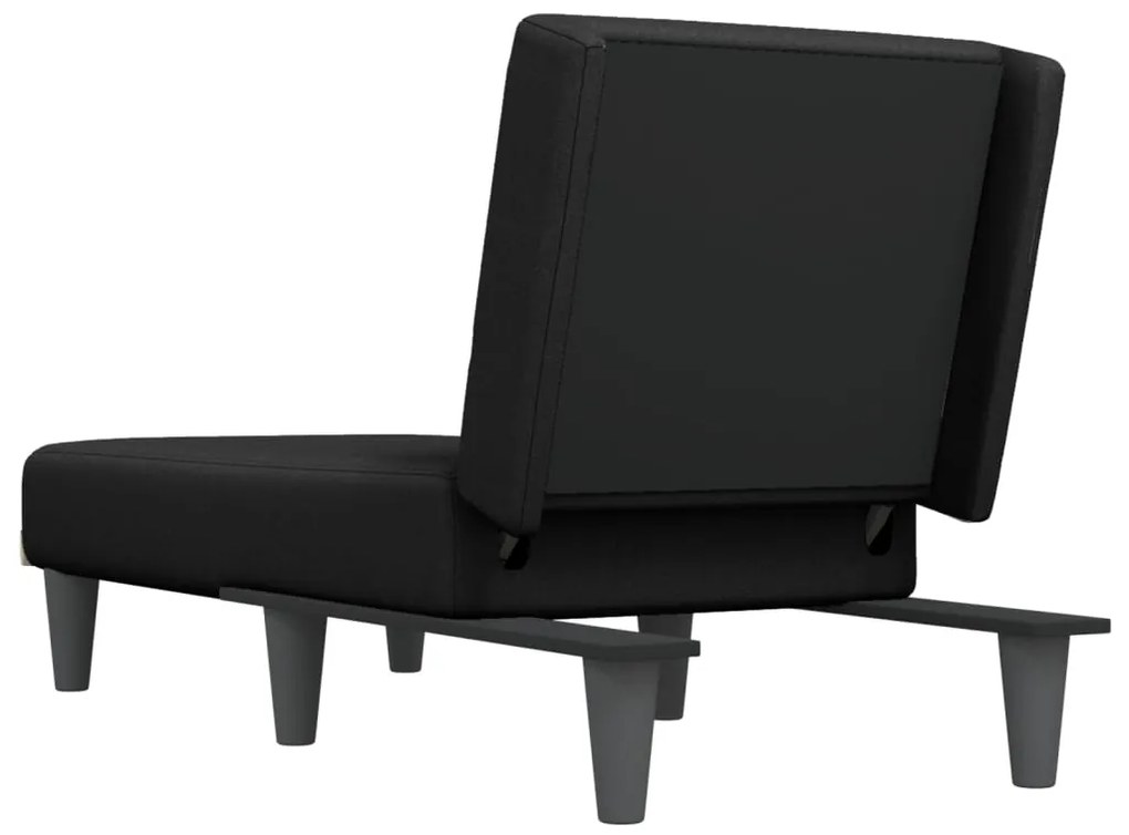 Chaise longue in tessuto nero