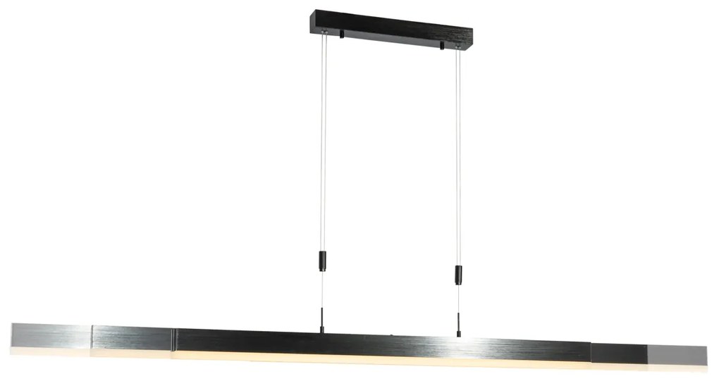 Lampada a sospensione regolabile nera 150 cm con LED dimmerabile - Lamba