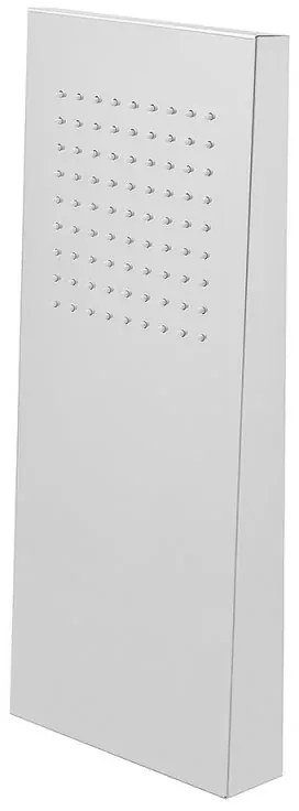 Soffione doccia a sbalzo 22x50 cm cromato in acciaio inox