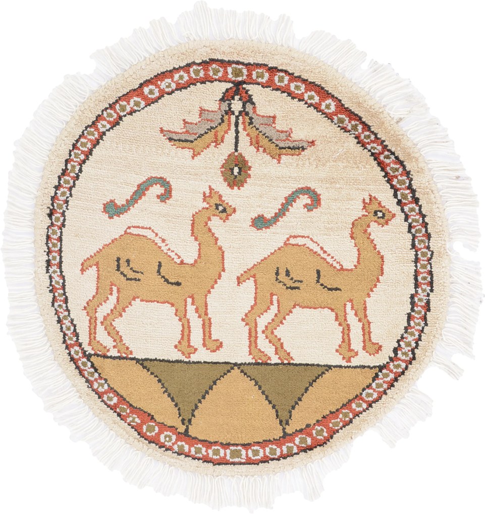 Agra Tappeto orientale 50 x 50 (Indian) Annodato A Mano