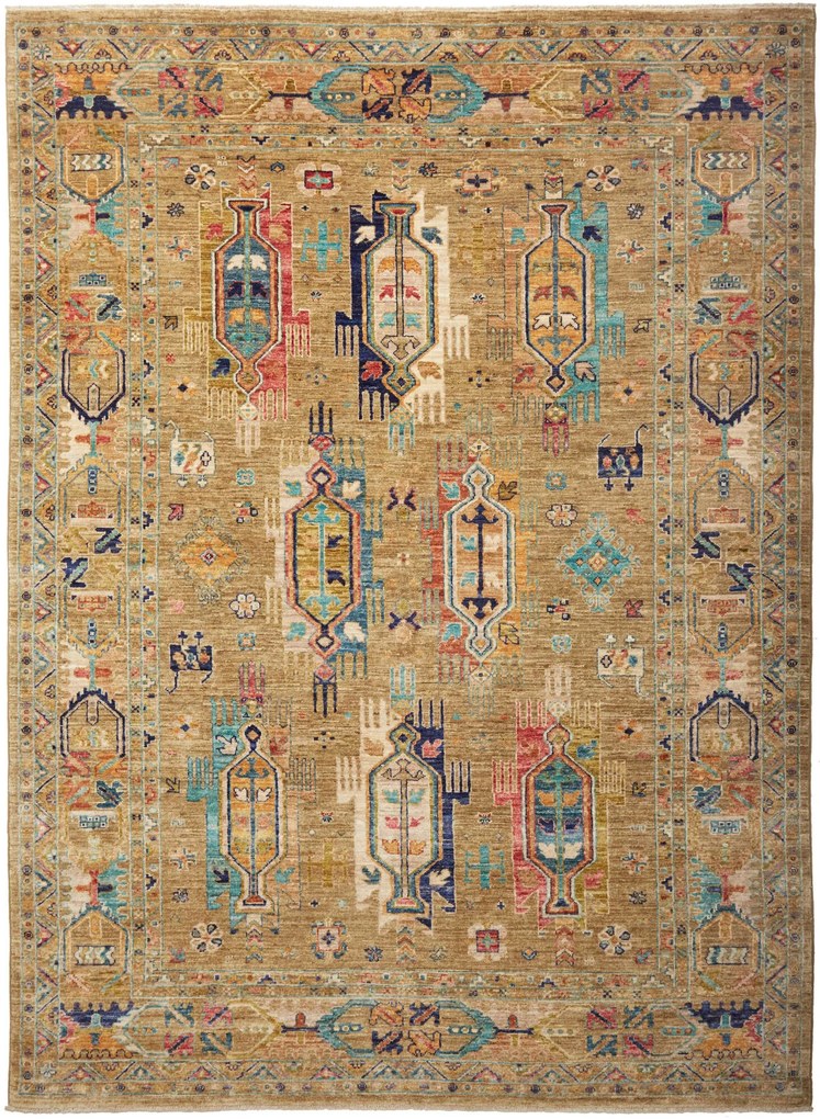 Samarkand Tappeto 230 x 170 Marrone (Pakistan) Annodato A Mano