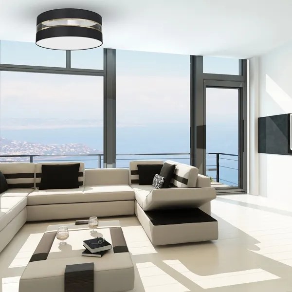 Plafoniera ULTIMO 2xE27/60W/230V nera