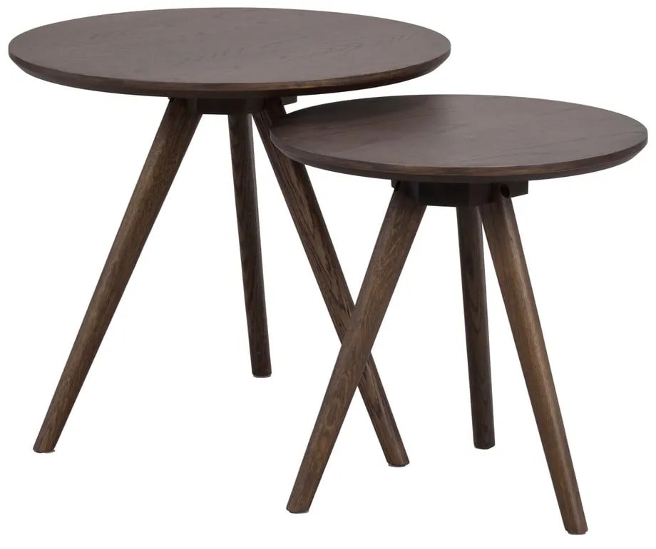 Tavolino rotondo con piano in rovere ø 50 cm Yumi - Rowico