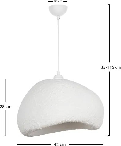 Brilagi - Lampadario a sospensione con cavo WABI SABI 1xE27/40W/230V Ø 42 cm bianco