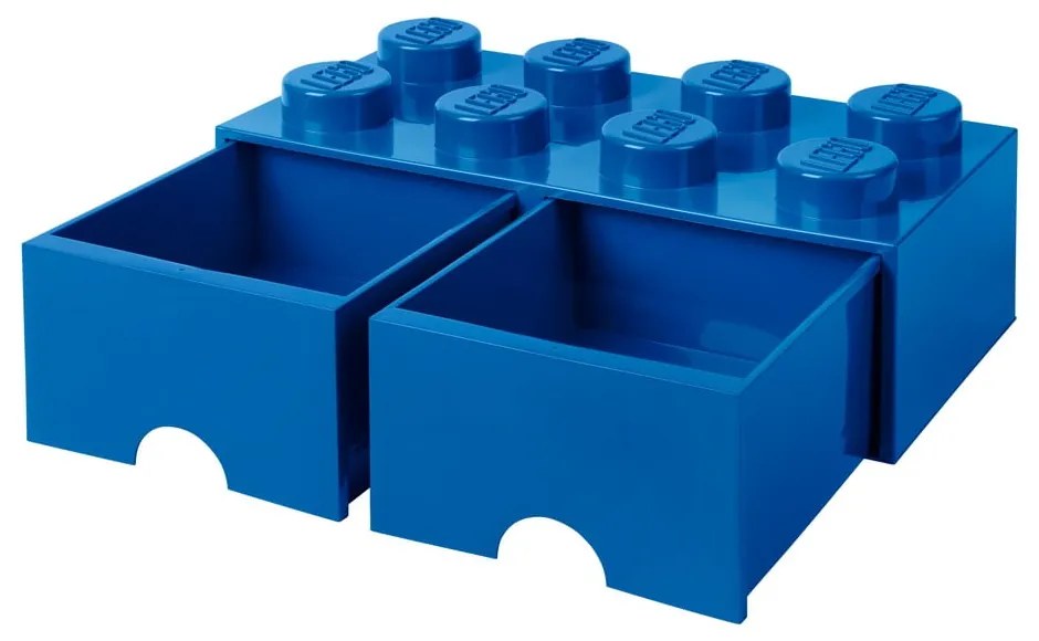 Scatola portaoggetti blu scuro con due cassetti - LEGO®