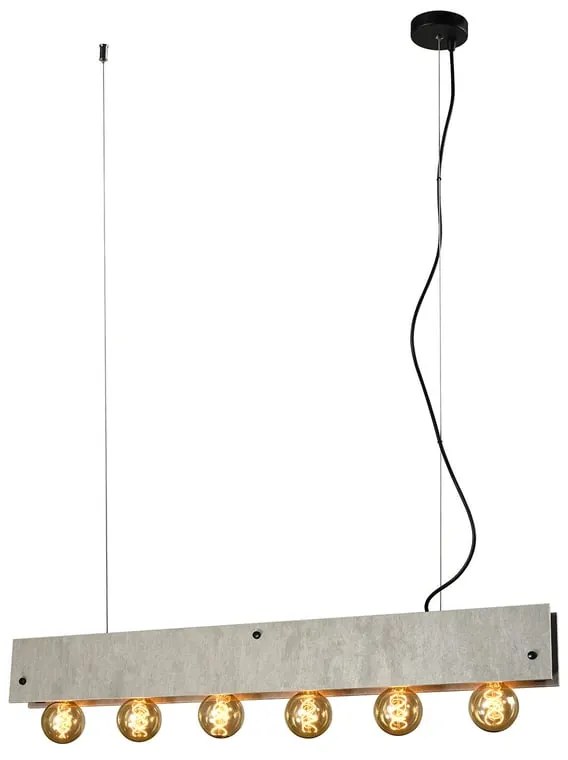 Lampadario Moderno Lampadario Moderno 5064/SC 6x E27 grigio paralume giallo 6x E27