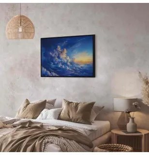 Quadro - When the Sky Becomes a Canvas: Artistic Creation of Nature in the Clouds In cornice nera di legno 90x60