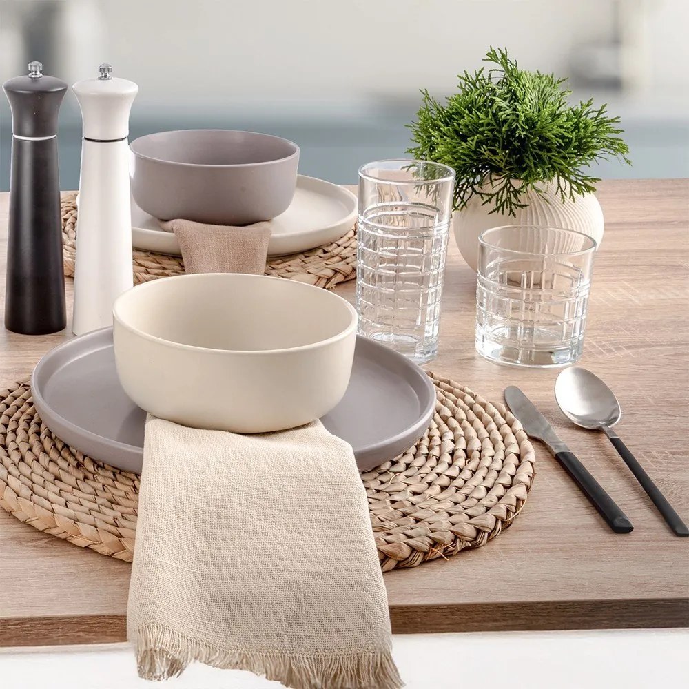 Posate nere/argentate in acciaio inox 24 pz Skandi – Orion