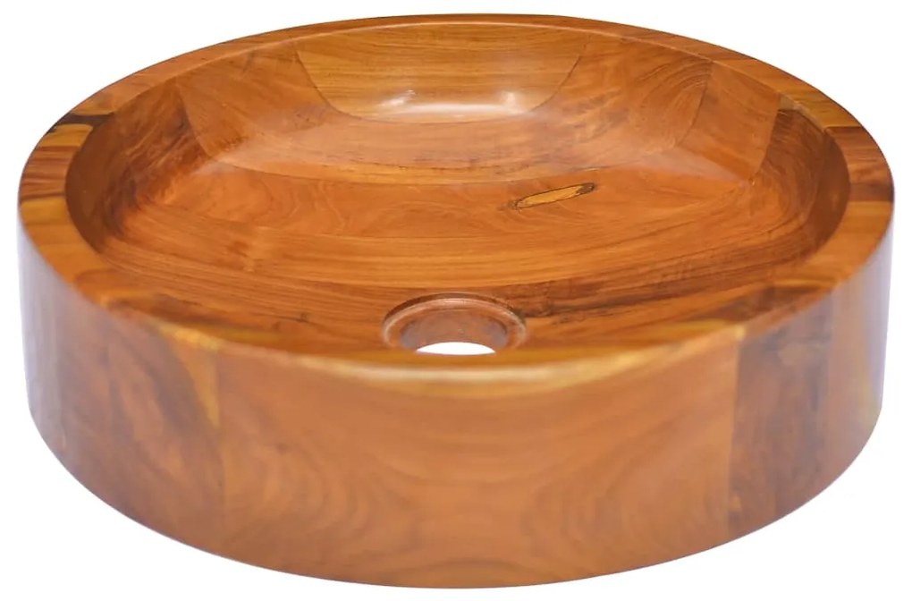 Lavabo İn Legno Massello Di Teak ?40x10 Cm /