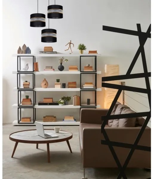 Lampadario a sospensione con filo CORAL 3xE27/60W/230V nero