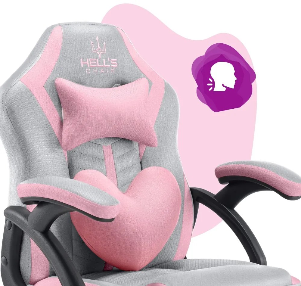 Sedia da gioco per bambini HC - 1001 rosa e grigio