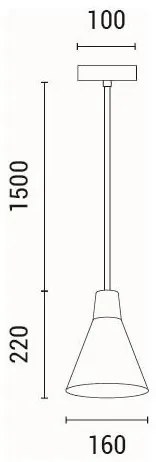 Lampadario a sospensione con filo 1xE27/15W/230V grigio