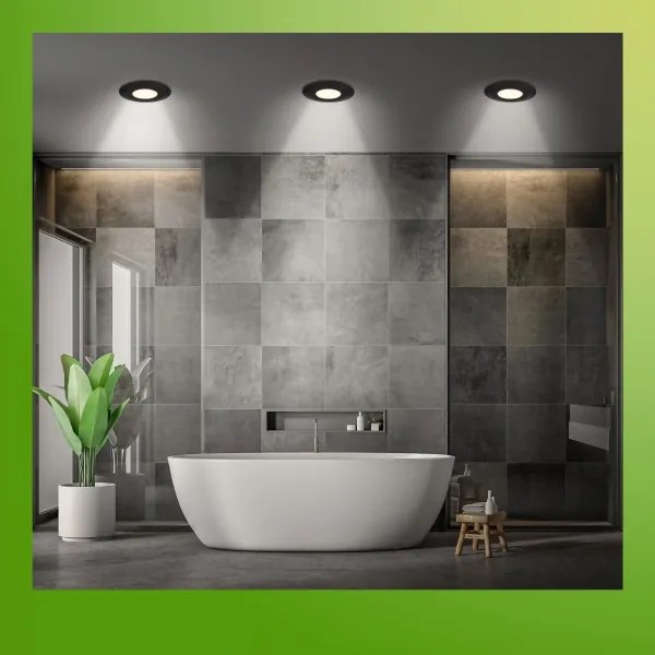 Briloner 7589035 - Set 3x LED dimmerabili per bagno, lampade da incasso KLIRA LED/4,9W/230V IP44, nero