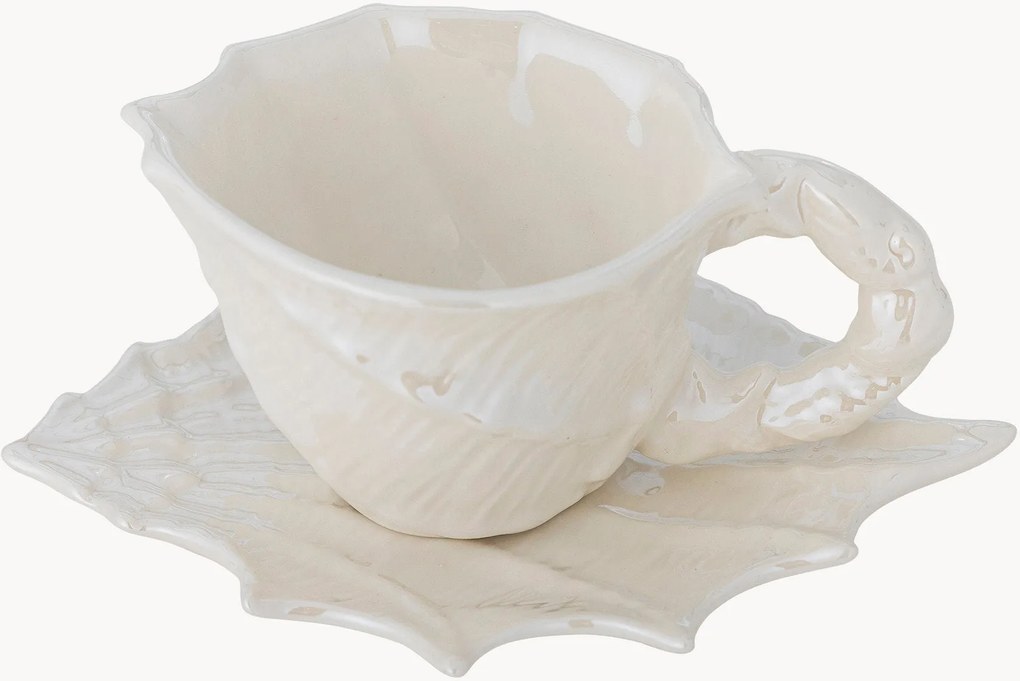 Tazza da caffè con piattino Shellie