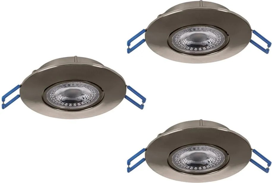 Eglo 300193 - Set 3x lampade LED da incasso GEDREZ LED/4,9W/230V Ø 9 cm cromato