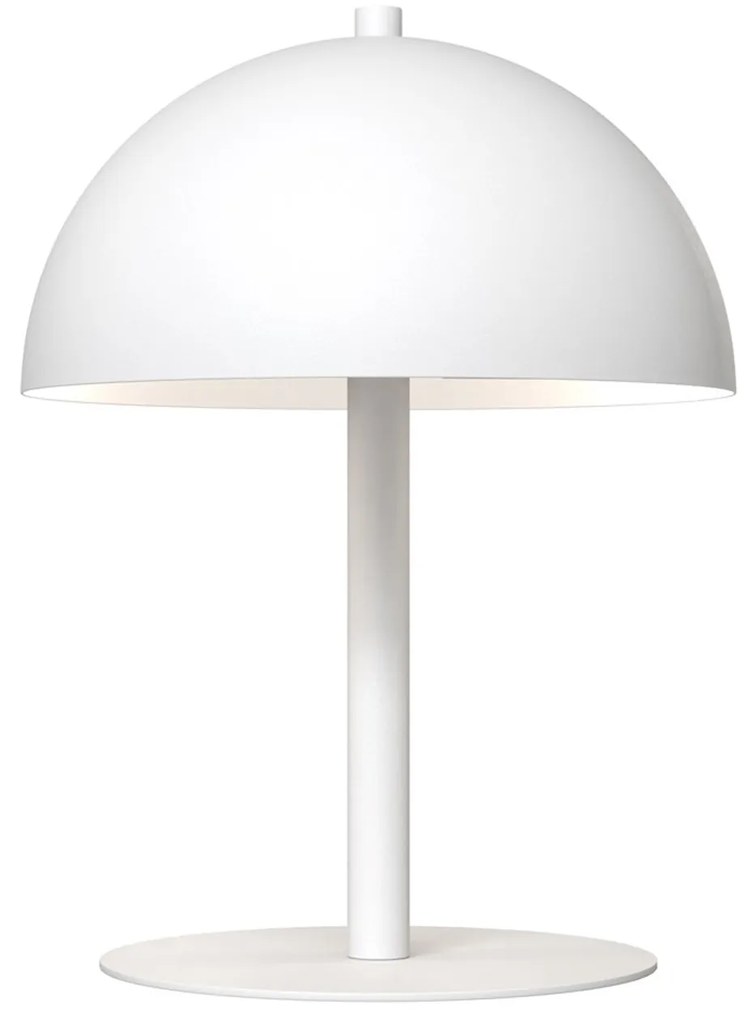 Lampada Da Tavolo Moderna Demetra Acciaio Bianco 2 Luci G9 Ip20