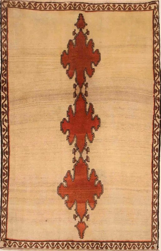 Gashghai Tappeto 200x130 Beige (Iran) Annodato A Mano