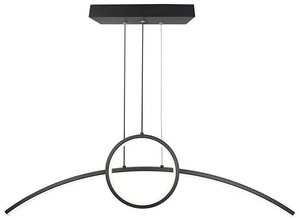 Lampadario LED a sospensione con filo LED/30W/230V 4000K 88 cm nero